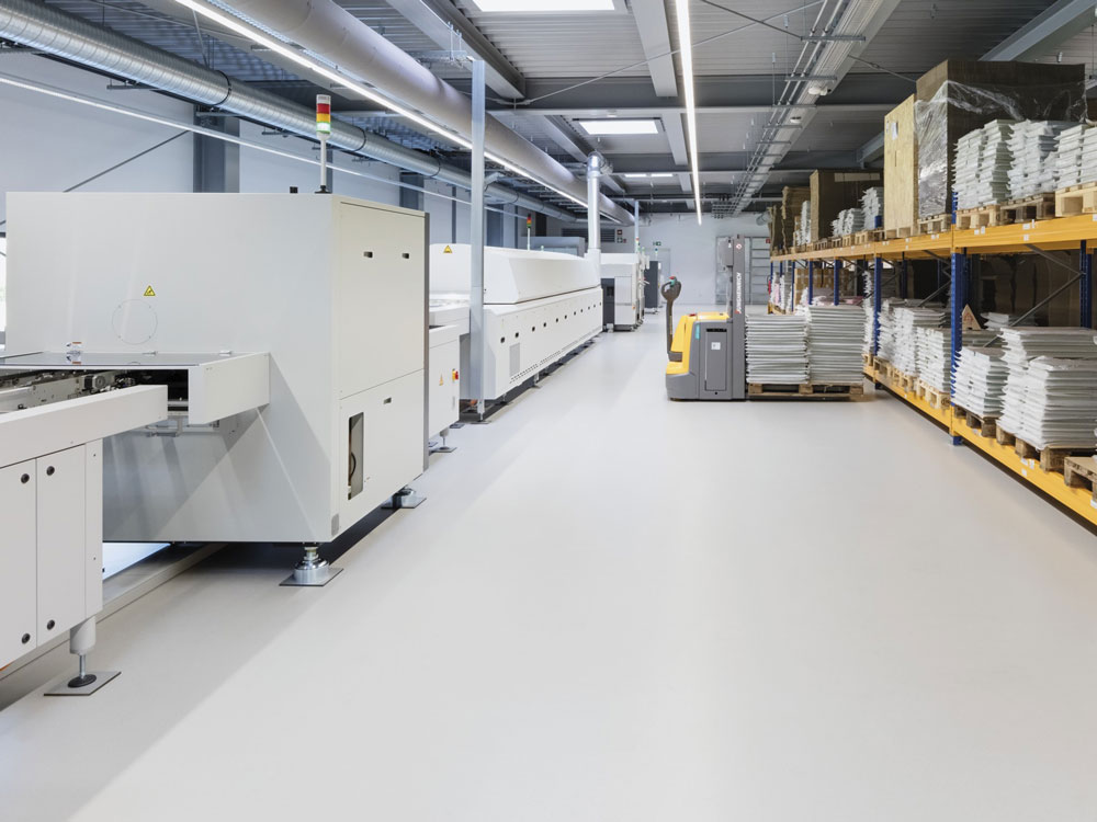 Revêtement de sol en caoutchouc nora dans les secteurs industriels