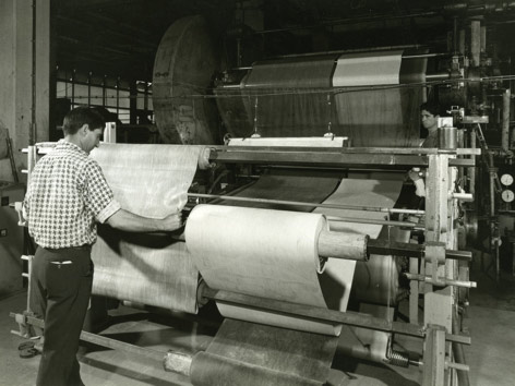 Historisches Foto aus der nora Produktion