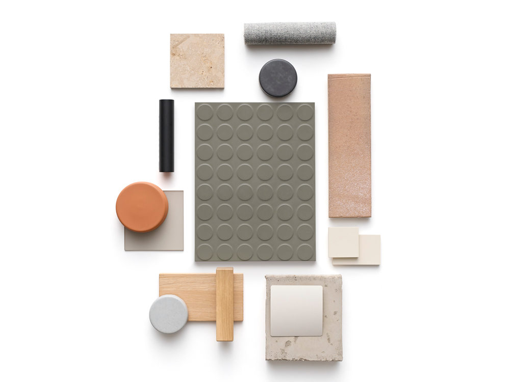 collage with norament 825 pastille flooring