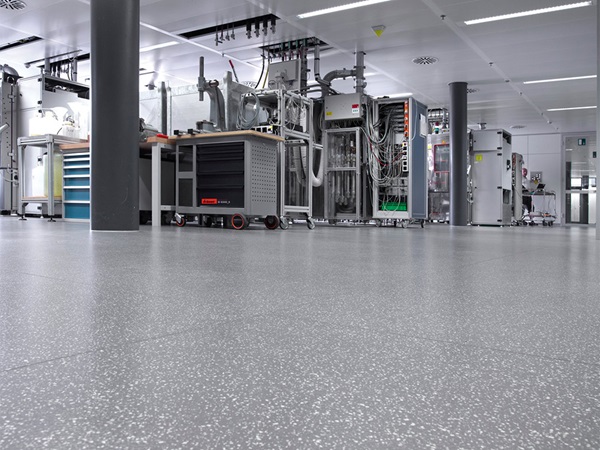 ESD production site with nora floor covering