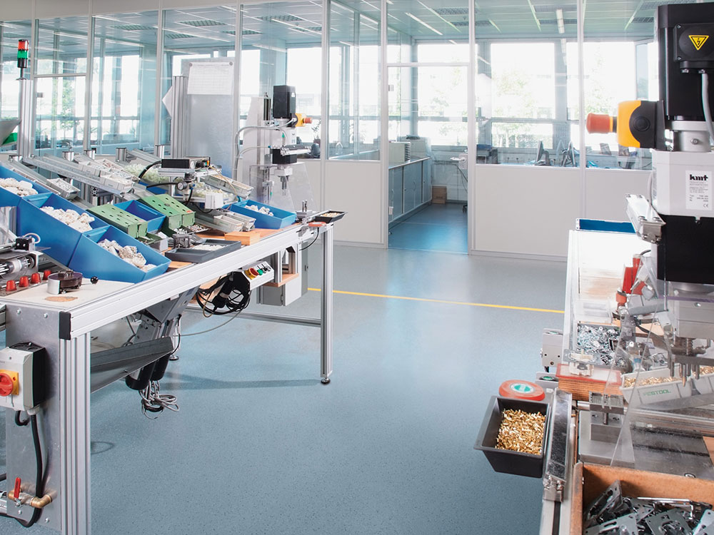 ESD protection with rubber flooring to ensure a safe working environment 