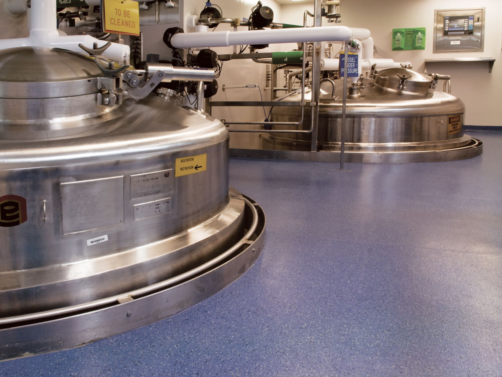 Biopharmaceutical Manufacturing Facility with nora flooring