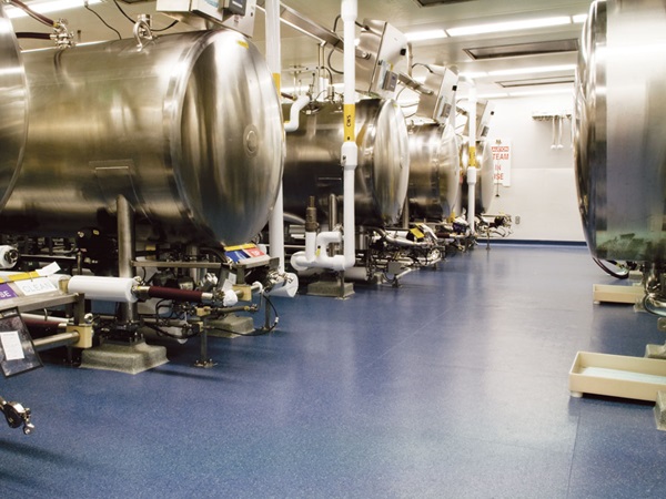 biopharmaceutical GMP facility flooring norament grano