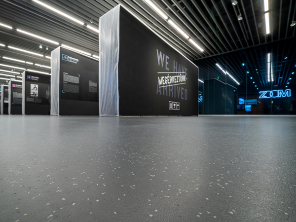 Series of info walls in black