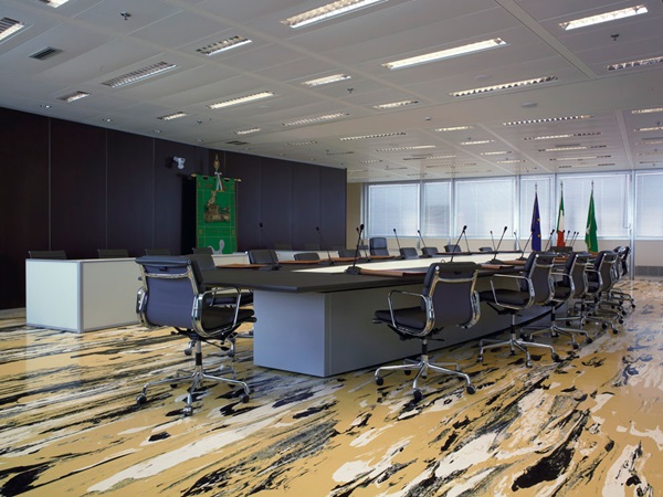 Prägnante Farbe für den Boden: