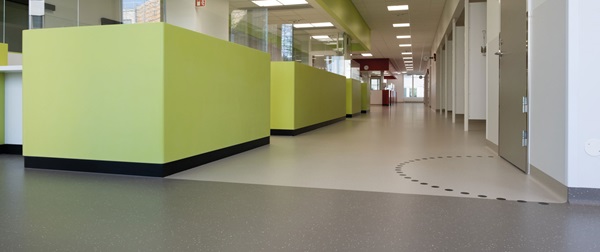 Södersjukhuset, Stockholm, equipped with nora rubber floor coverings